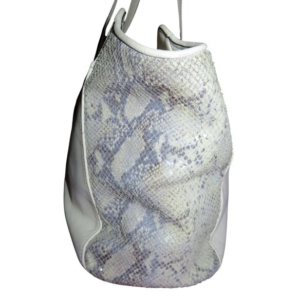 Coach 2014 Taylor Ivory Mixed Exotic Python Leather Alexis Shoulder Tote Bag - Picture 3 of 13